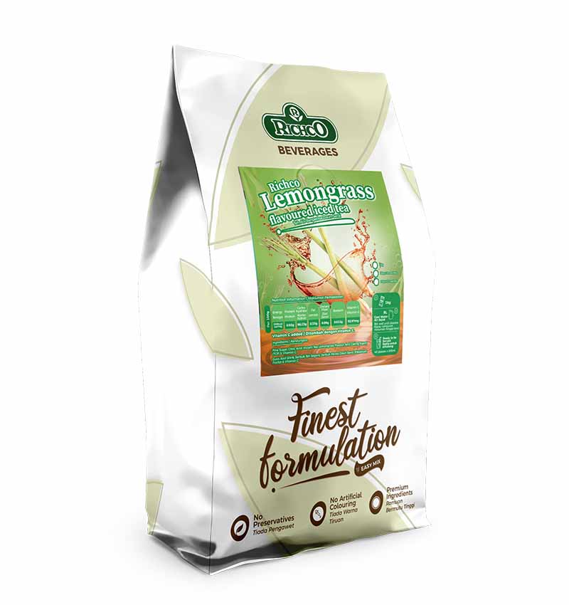 Premix Teh Ais Richco (1kg) - 4 Perisa (Peach, Limau Limau, Serai, Passionfruit)