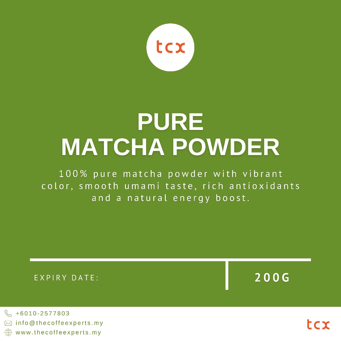 TCX - Pure Matcha Powder (200g)