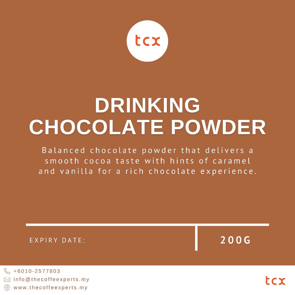 TCX - Drinking Chocolate Powder (200g)