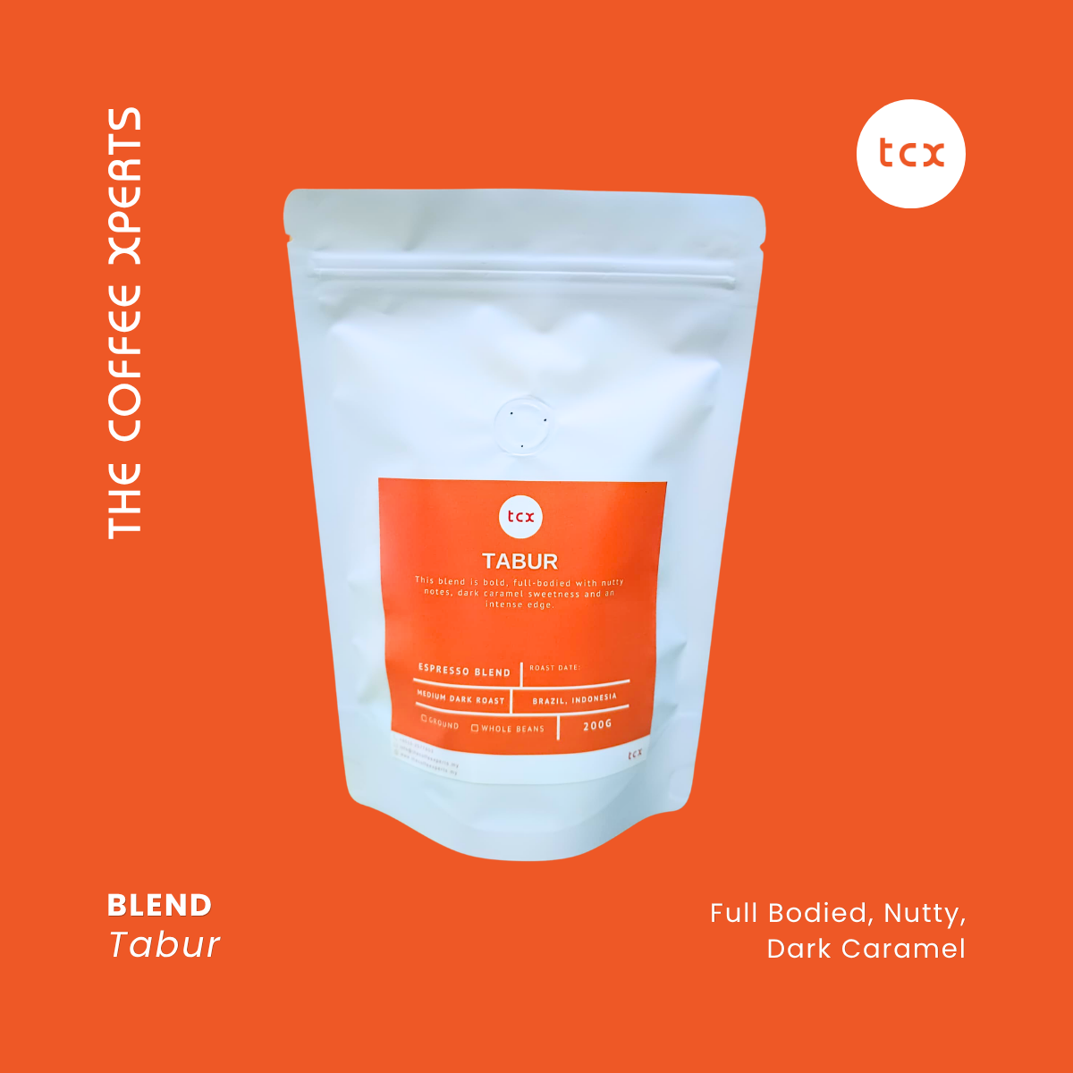 TCX - Tabur (Medium Dark Roast) (200g) Biji Kopi Campuran Espresso