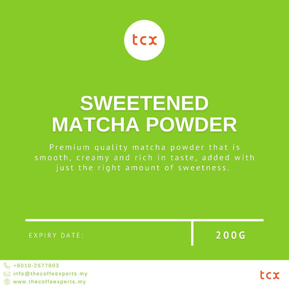 TCX - Sweetened Matcha Powder  (200g)