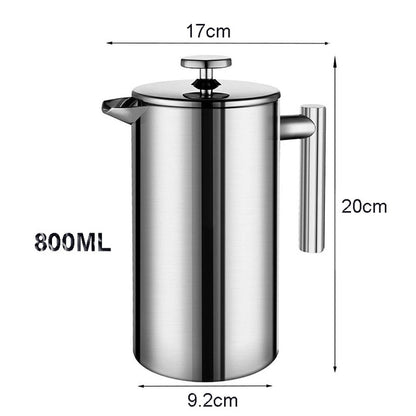 French Press Double-Wall Insulated Coffee Tea Maker